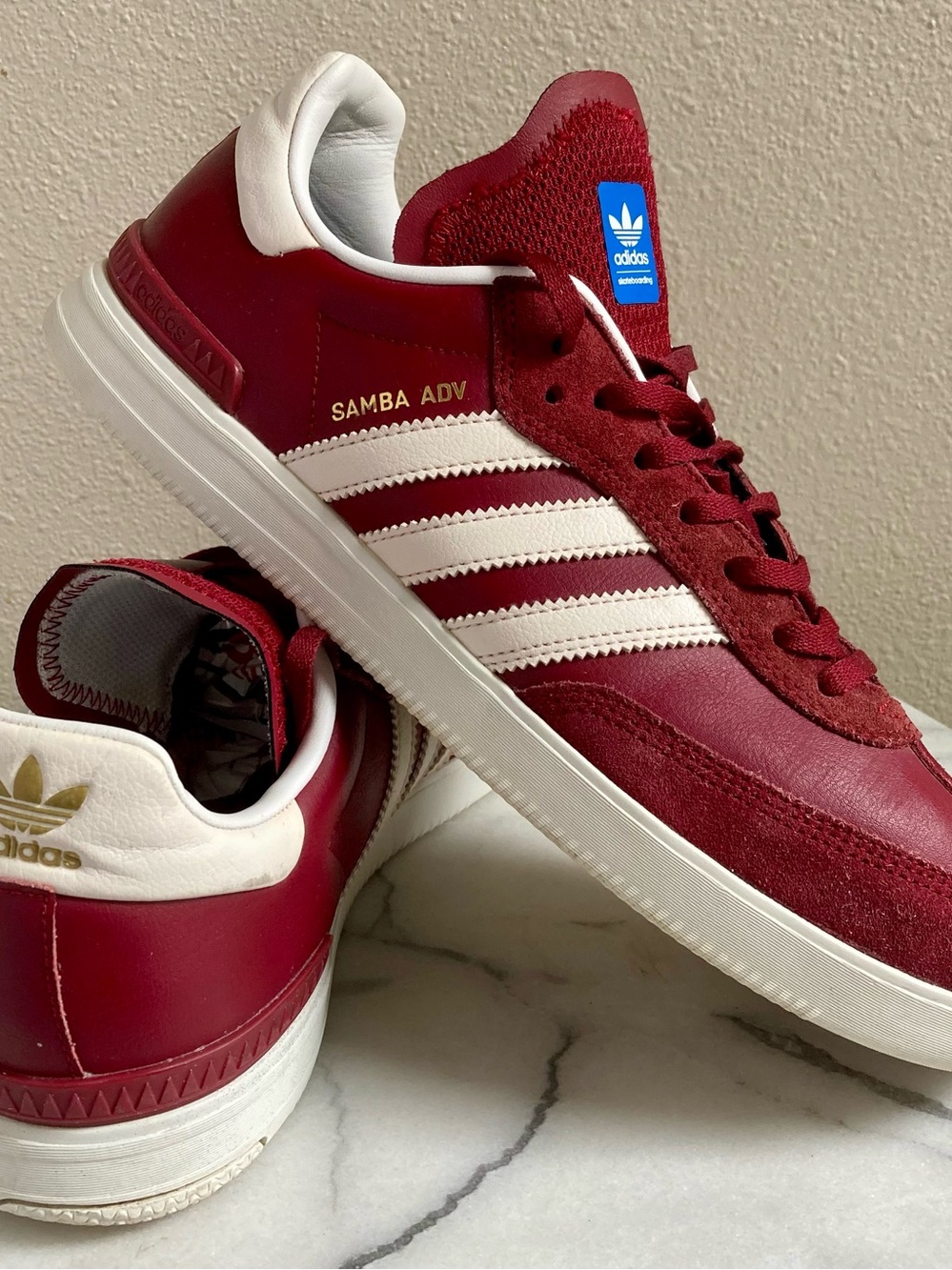 Adidas Samba OG Originals Collegiate Burgundy White Mens Size 10 Sneakers